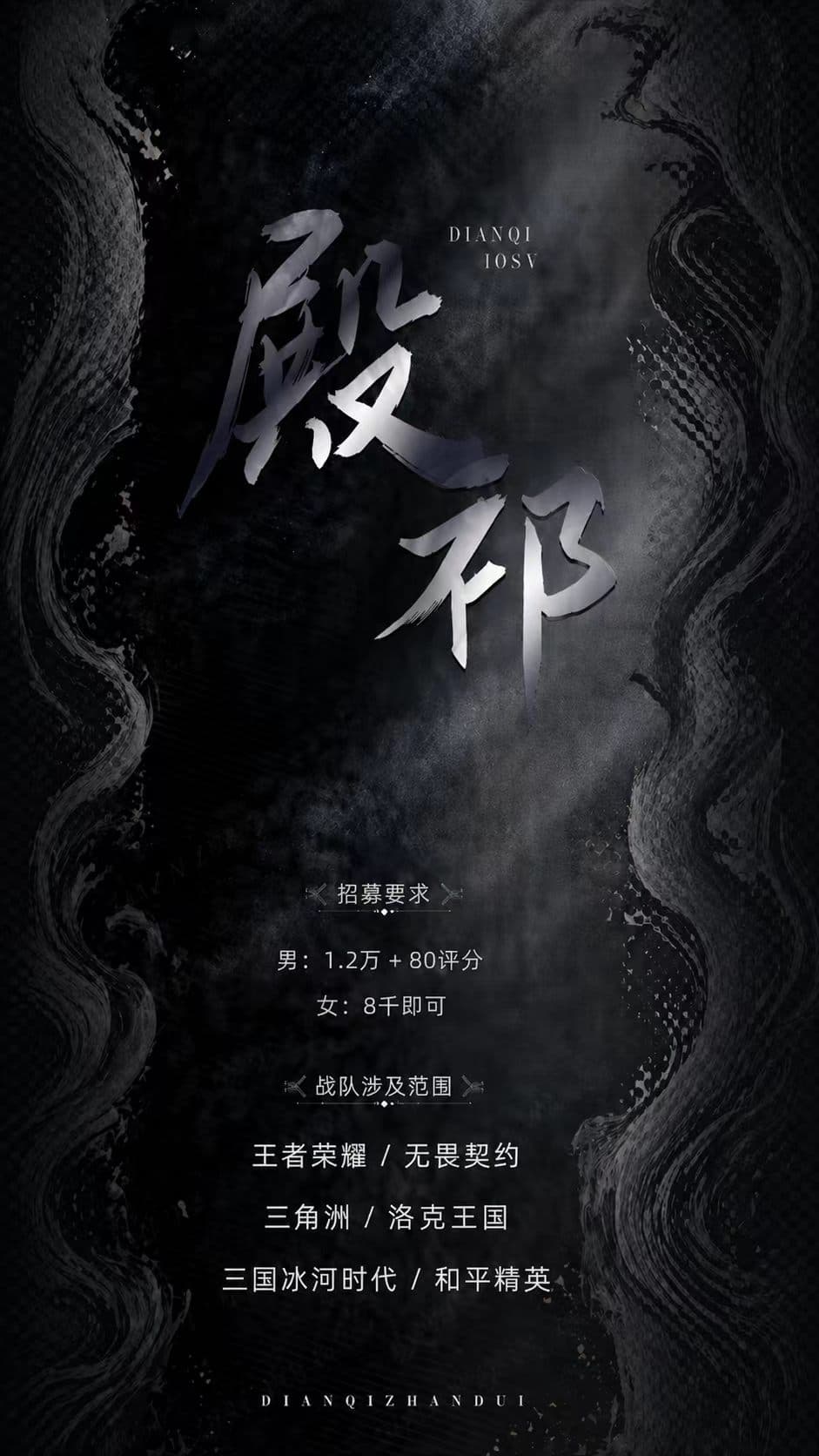 DQ战队黑域集结海报